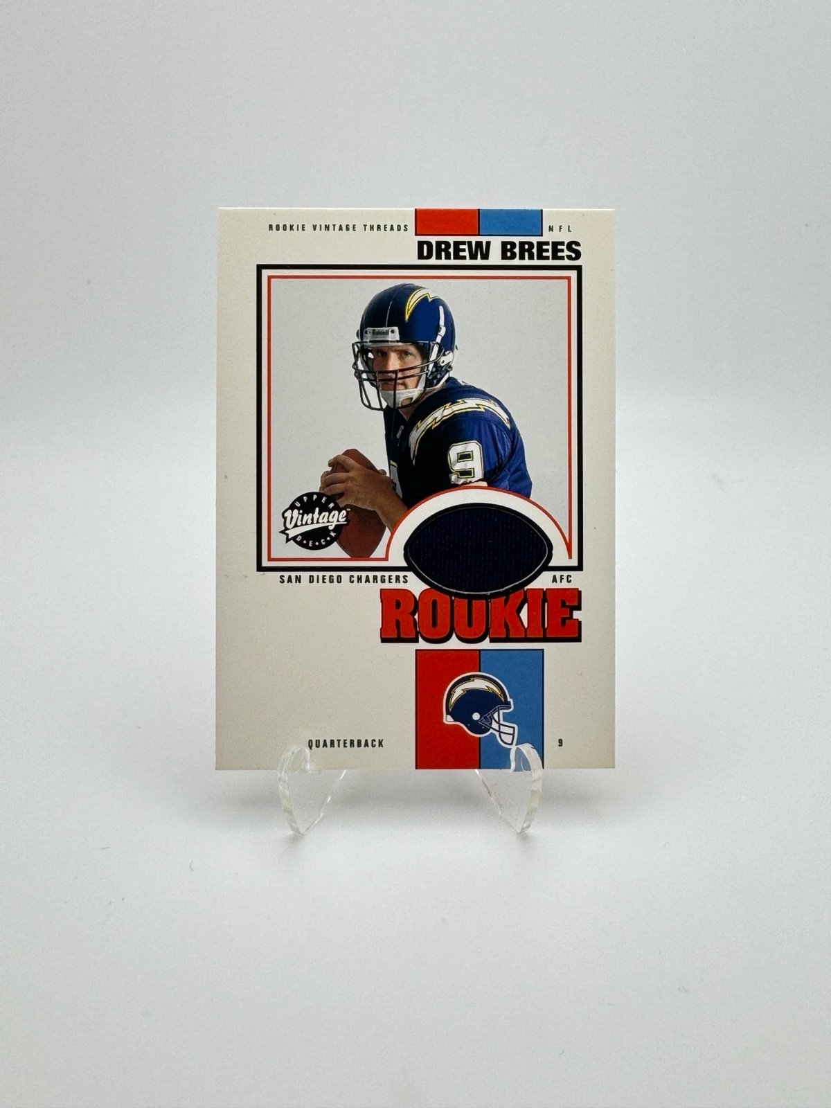 Upper Deck Vintage 2001 Rookie Vintage Threads #DRVT Drew Brees (Rookie Card)