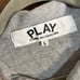 Comme des Garçons Play Grey Piqué Polo with Black Heart Appliqué Size M/L