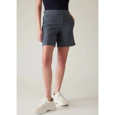 ATHLETA Voyager Linen Short Navy Blue 100% Linen size 8