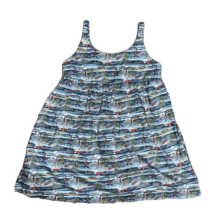 Babe & Tess Hawaiian Surfer Sleeveless Cotton Dress 3