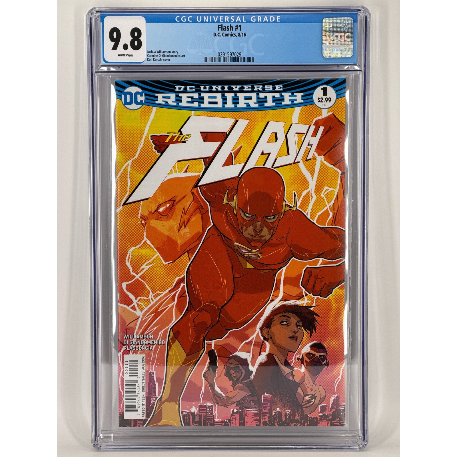 DC UNIVERSE REBIRTH The Flash 1 Cover A. High-Grade 9.8 CGC. First app Godspeed