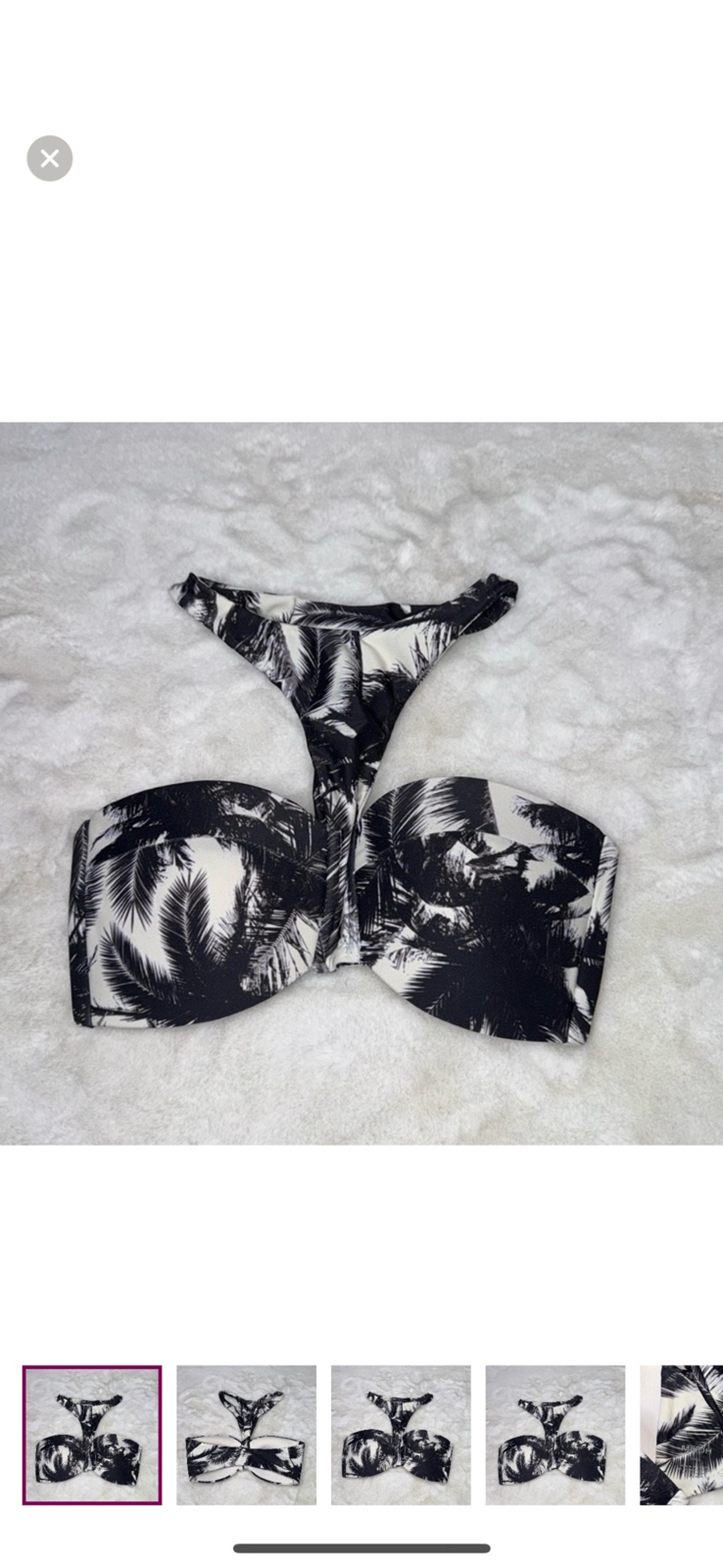 Mikoh MIKOH Padded Bandeau High Neck Bikini Top Size Small