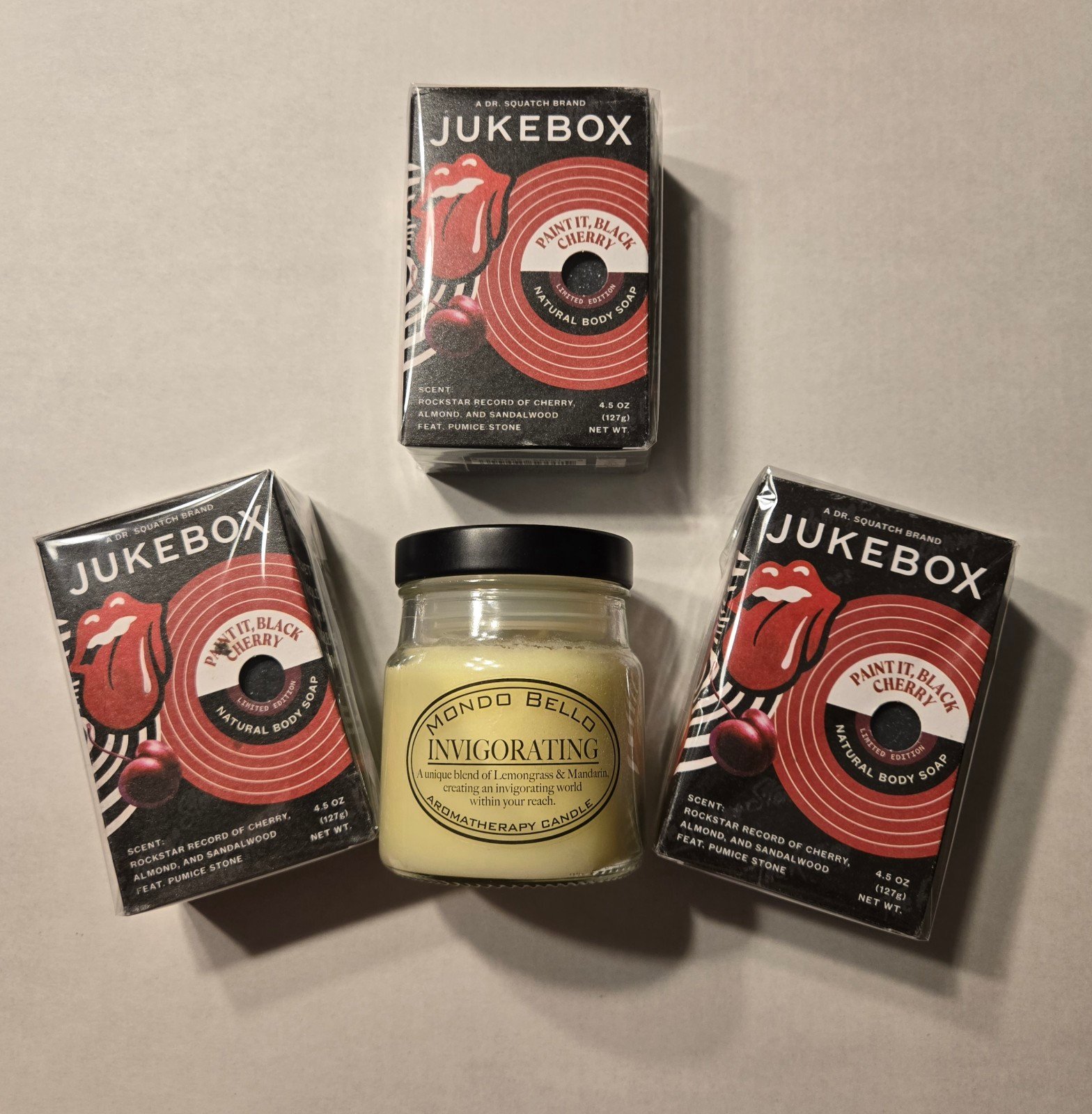 Jukebox by Dr. Squatch, bar soaps, Limited Edition Paint it, Black Cherry Bundle