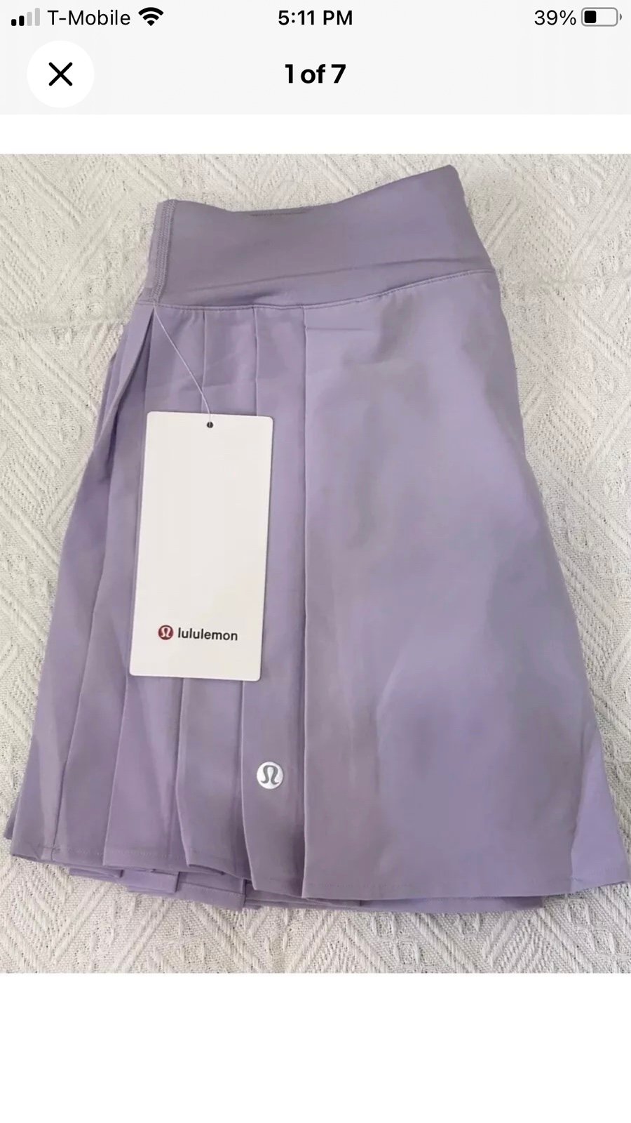 NWT88 Lululemon Side Pleat High Rise Tennis Skirt - LILE Size 4