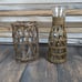 Vintage Wicker Rattan Woven Wrapped Glass Wine Chiller Carafe Boho Rustic Decor