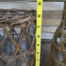 Vintage Wicker Rattan Woven Wrapped Glass Wine Chiller Carafe Boho Rustic Decor