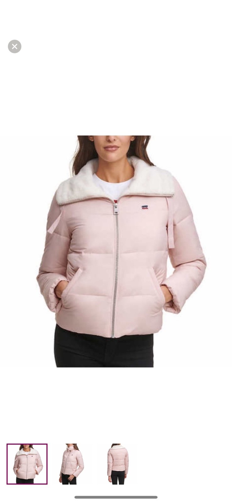 Levi’s Womens XL Shearling lined Puffer Jacket NEW Price Firm
