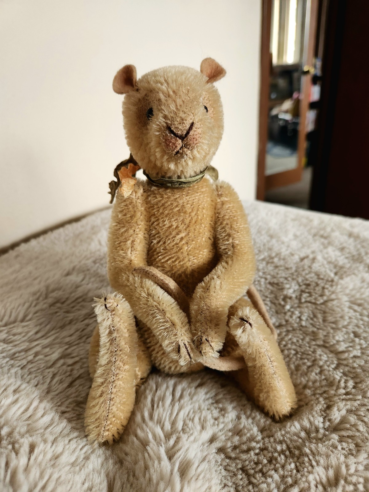 Lori Ann Baker Corelis Handmade Vintage Mohair Rat Plush- beautiful condition!