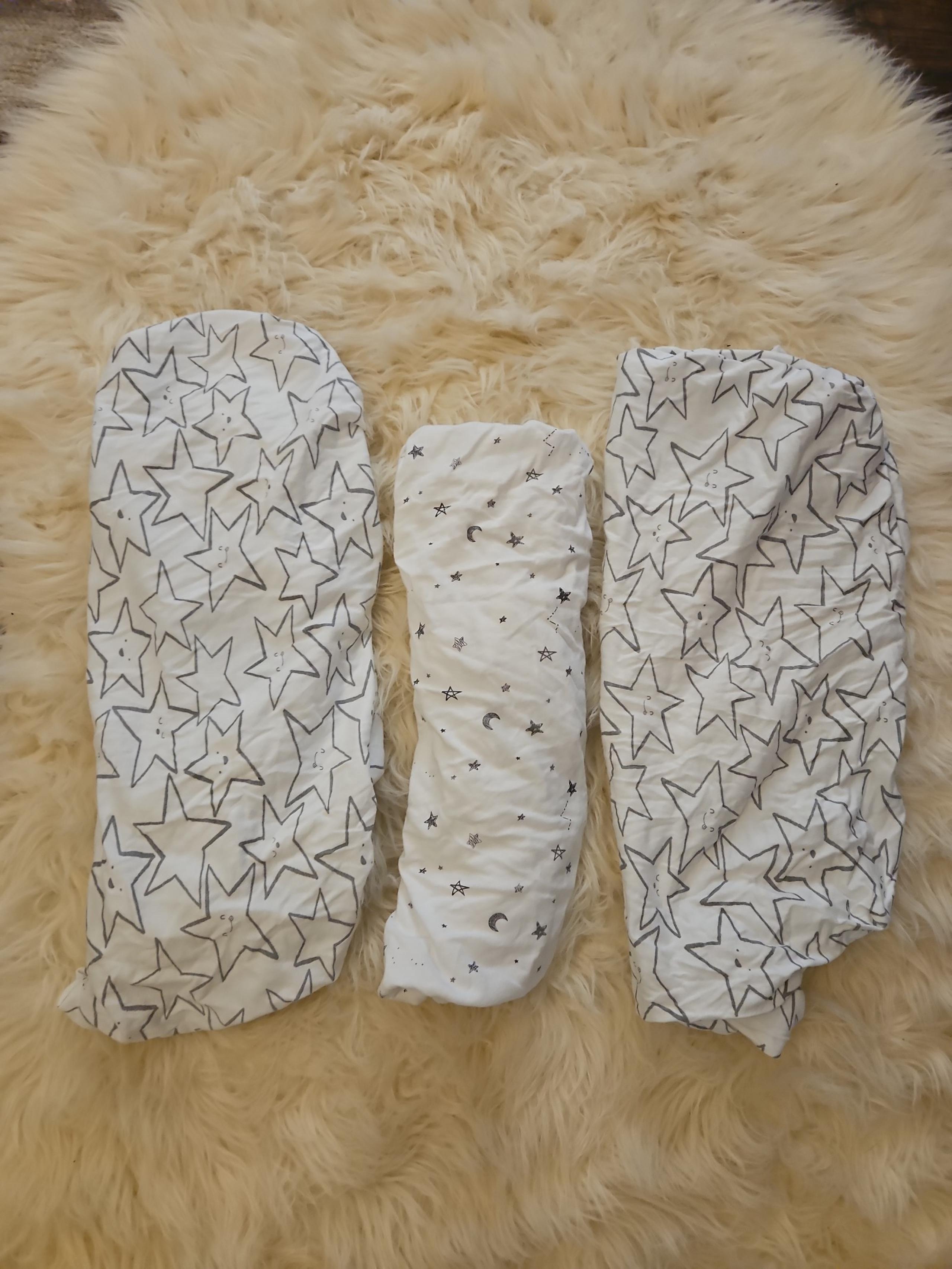 Lot of 3 crib bassinet sheets
