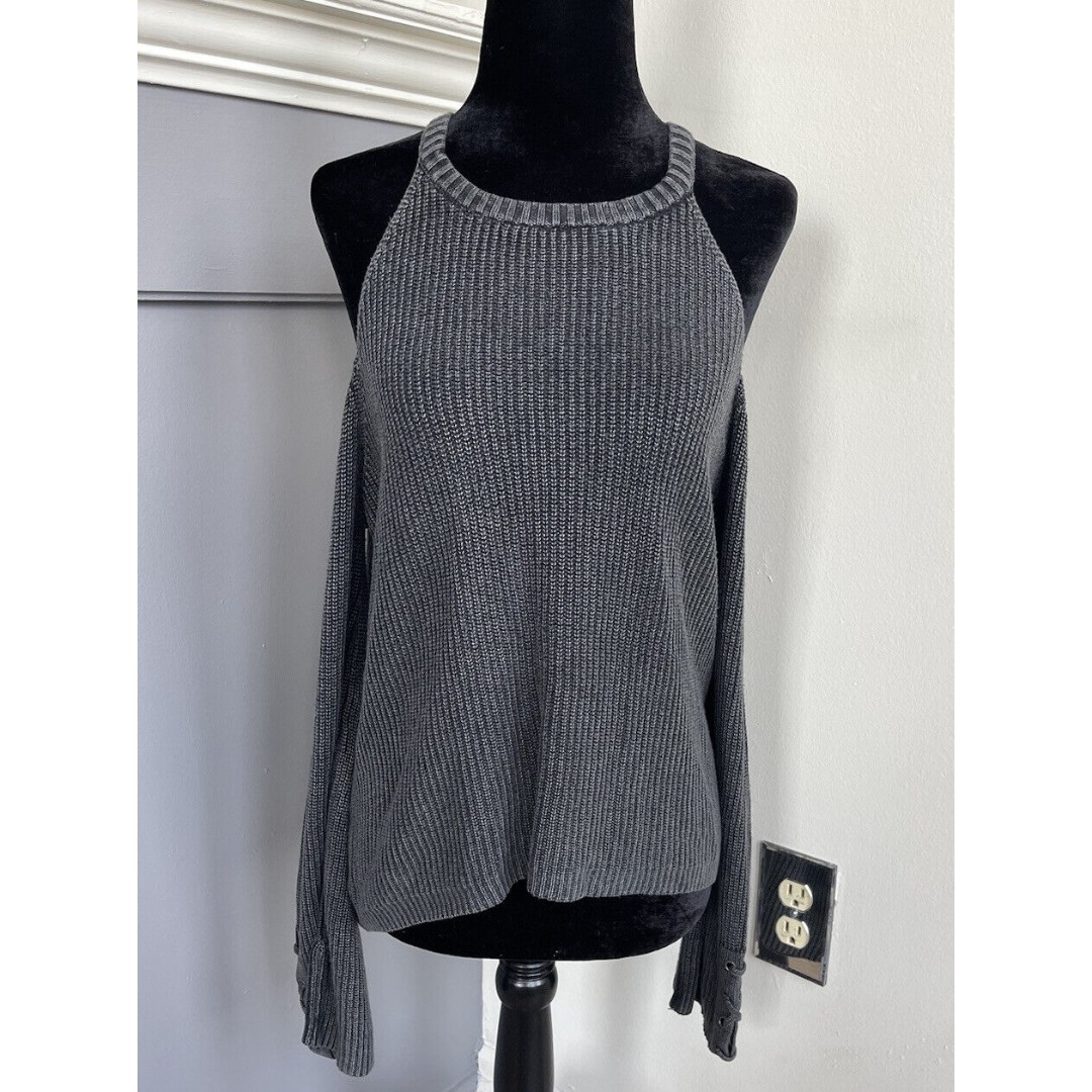 American Eagle Medium Cold Shoulder Knit Sweater Top NWT