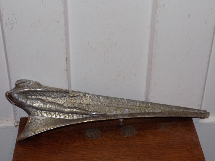 Vintage Nude Winged Woman Hood Ornament