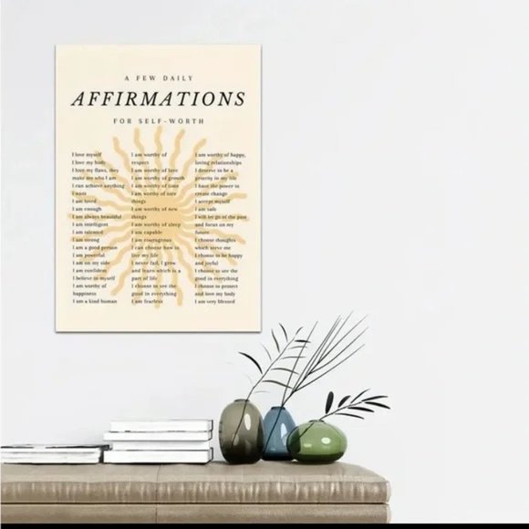 Affirmations Canvas Aesthetic Poster