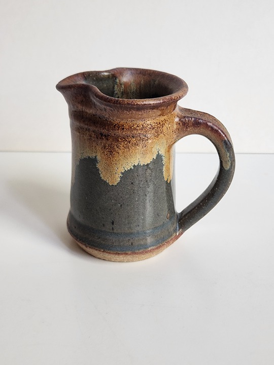 Vintage Art Pottery Creamer Small Pitcher Signed