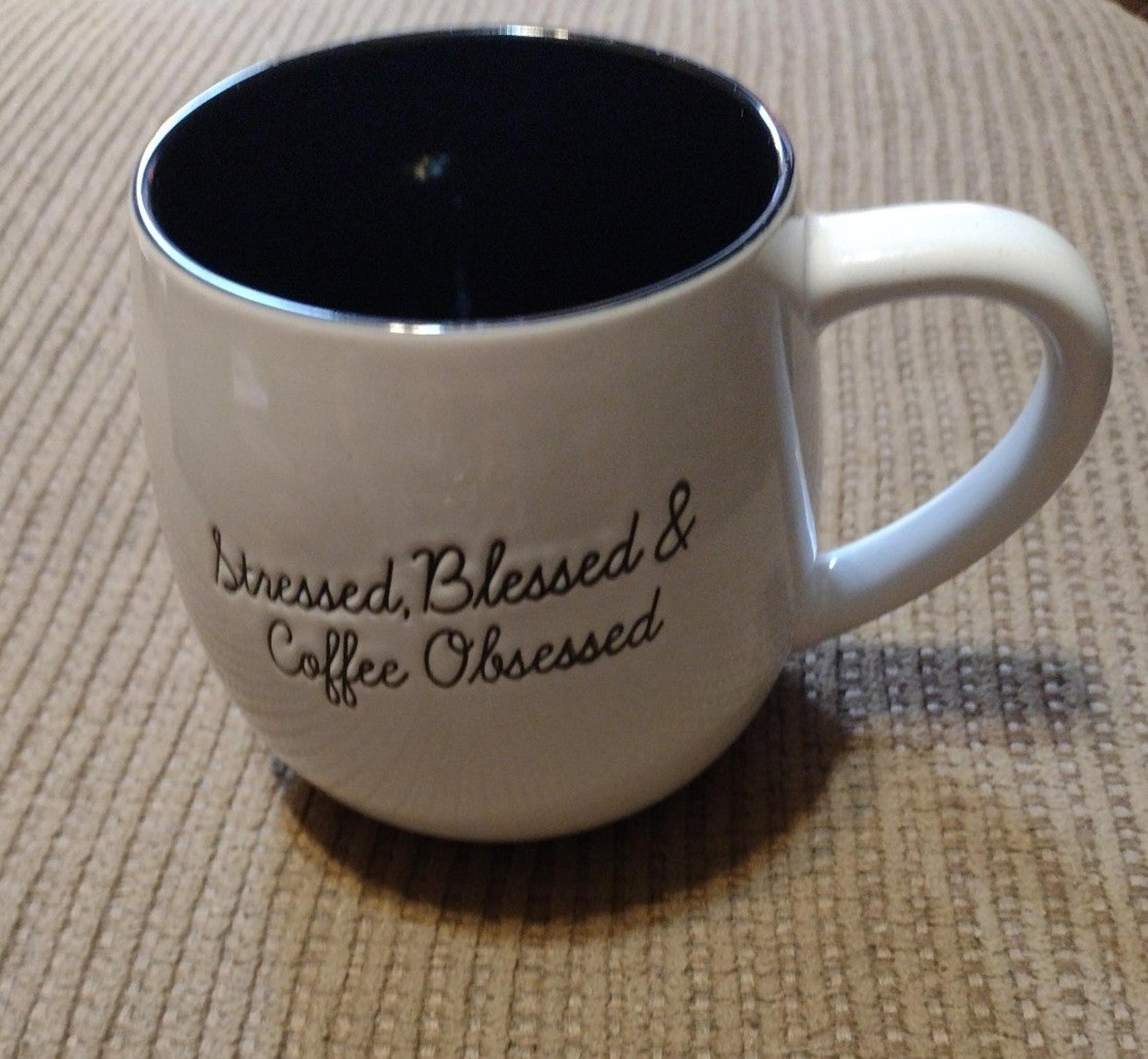 Amici Home Stressed Blessed Coffee Obsessed Mug
