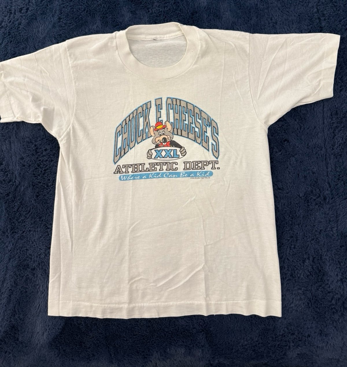 Vintage 1993 Chuck E Cheese Single Stitch Youth XL Graphic Shirt