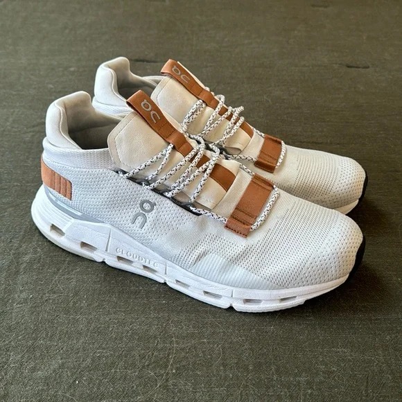 On Running Cloudnova White/Pearl Womens Sneakers Size 8