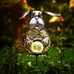 Garden Solar Lights Metal Dog Crackle Glass Globe Stake Lights, Waterproof