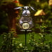 Garden Solar Lights Metal Dog Crackle Glass Globe Stake Lights, Waterproof