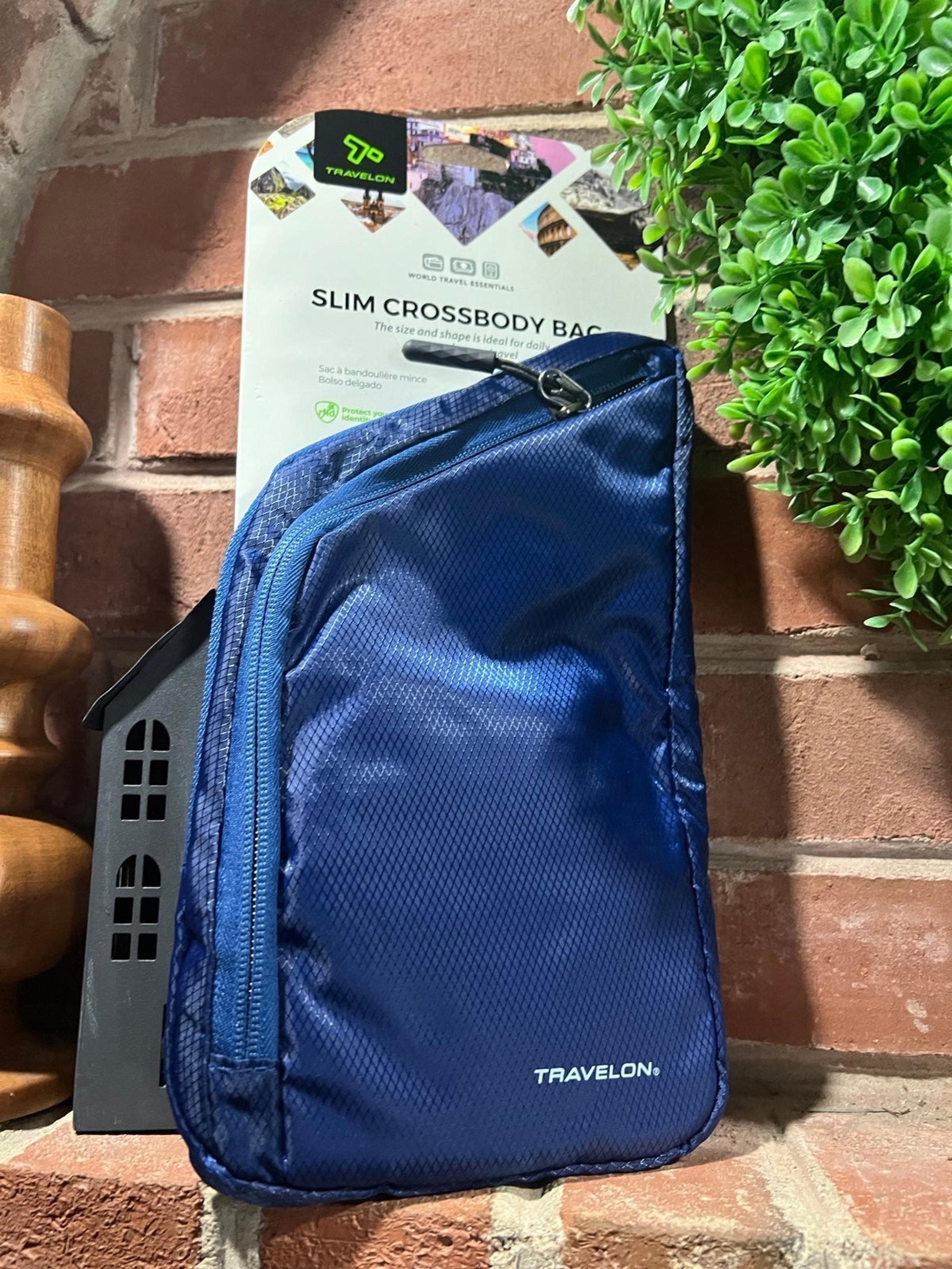 Travelon | World Travel Essentials | Slim Crossbody Bag - Blue