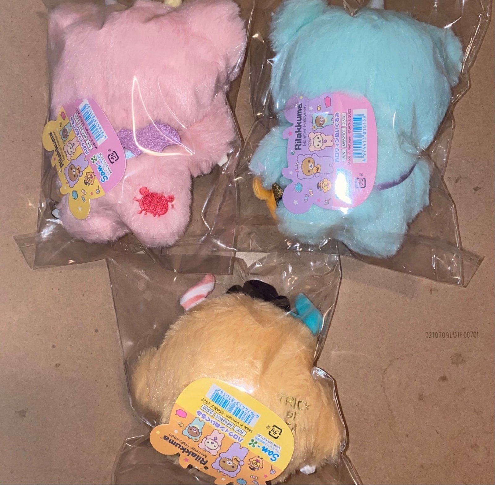 Rilakkuma Halloween 2022 hot Korilakkuma Chairoikoguma Kiiroitori set of 3