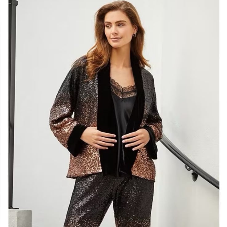 NWT JOHNNY WAS SEQUIN DORIAN KIMONO