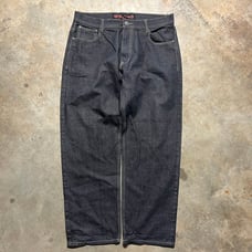 Vintage Y2k Black Lackquer Baggy Loose Fit Jeans 34x30