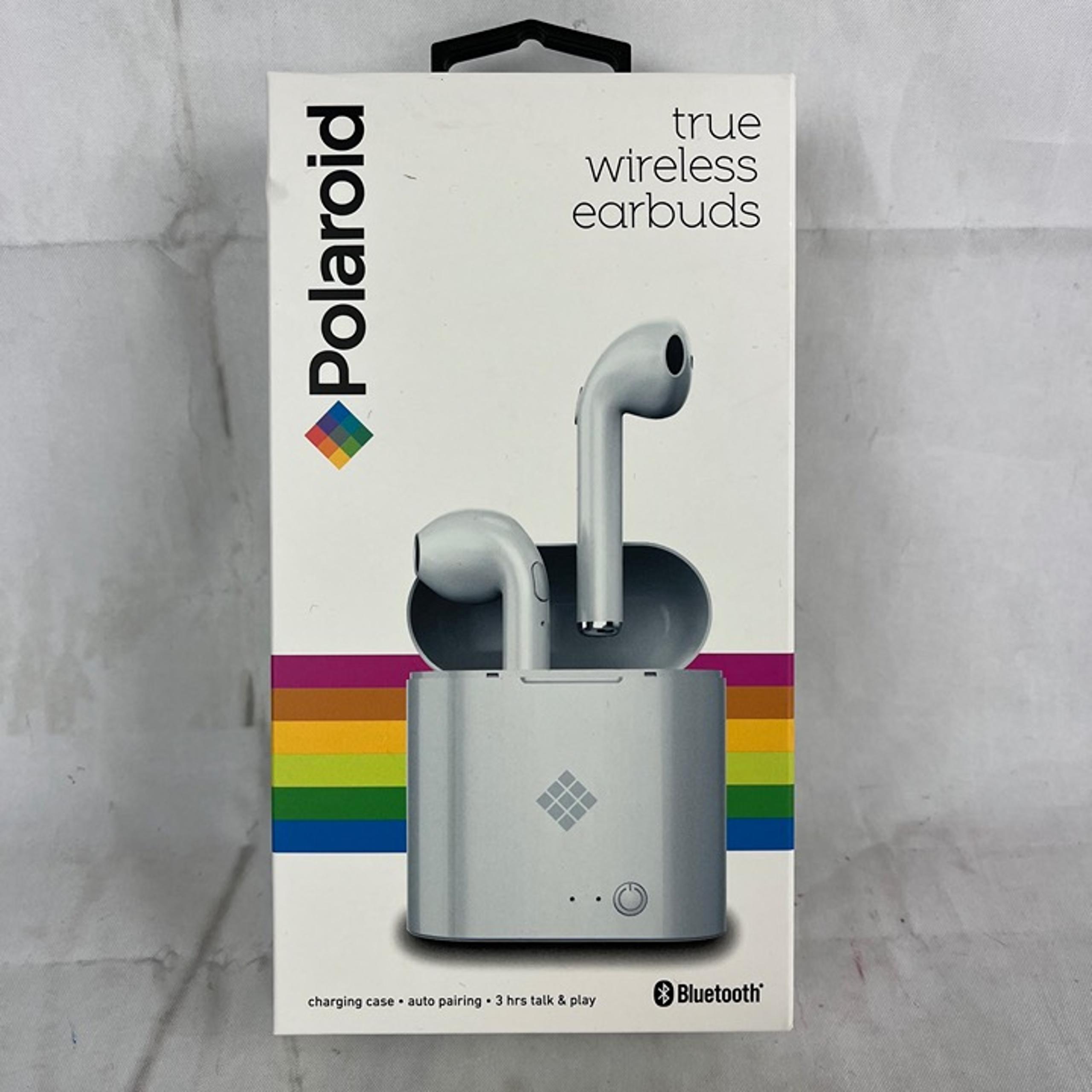 Polaroid True Wireless Earbuds Bluetooth White w/ Charging Case PBT151