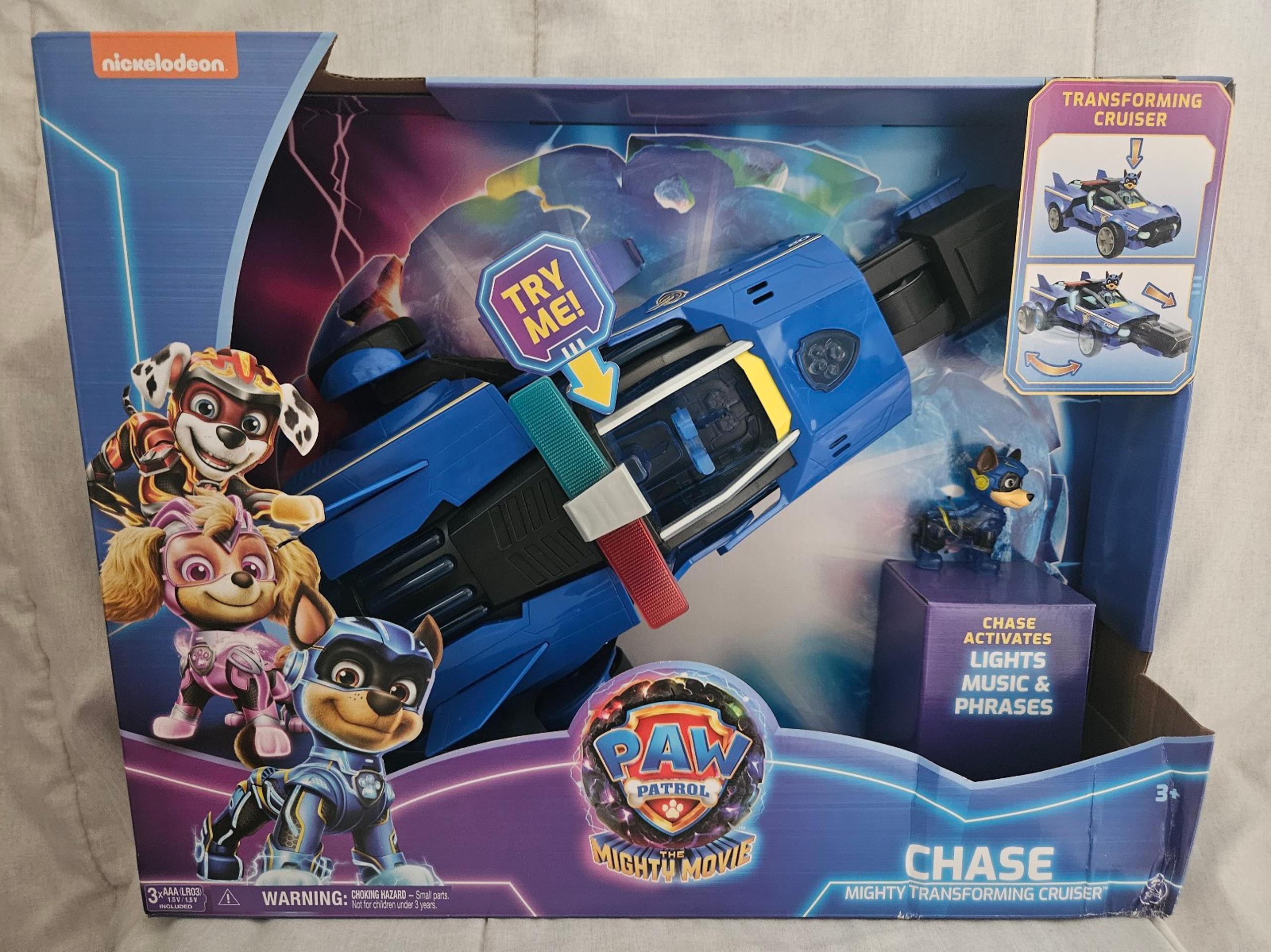 Nickelodeon Paw Patrol Chase Mighty Transforming Cruiser