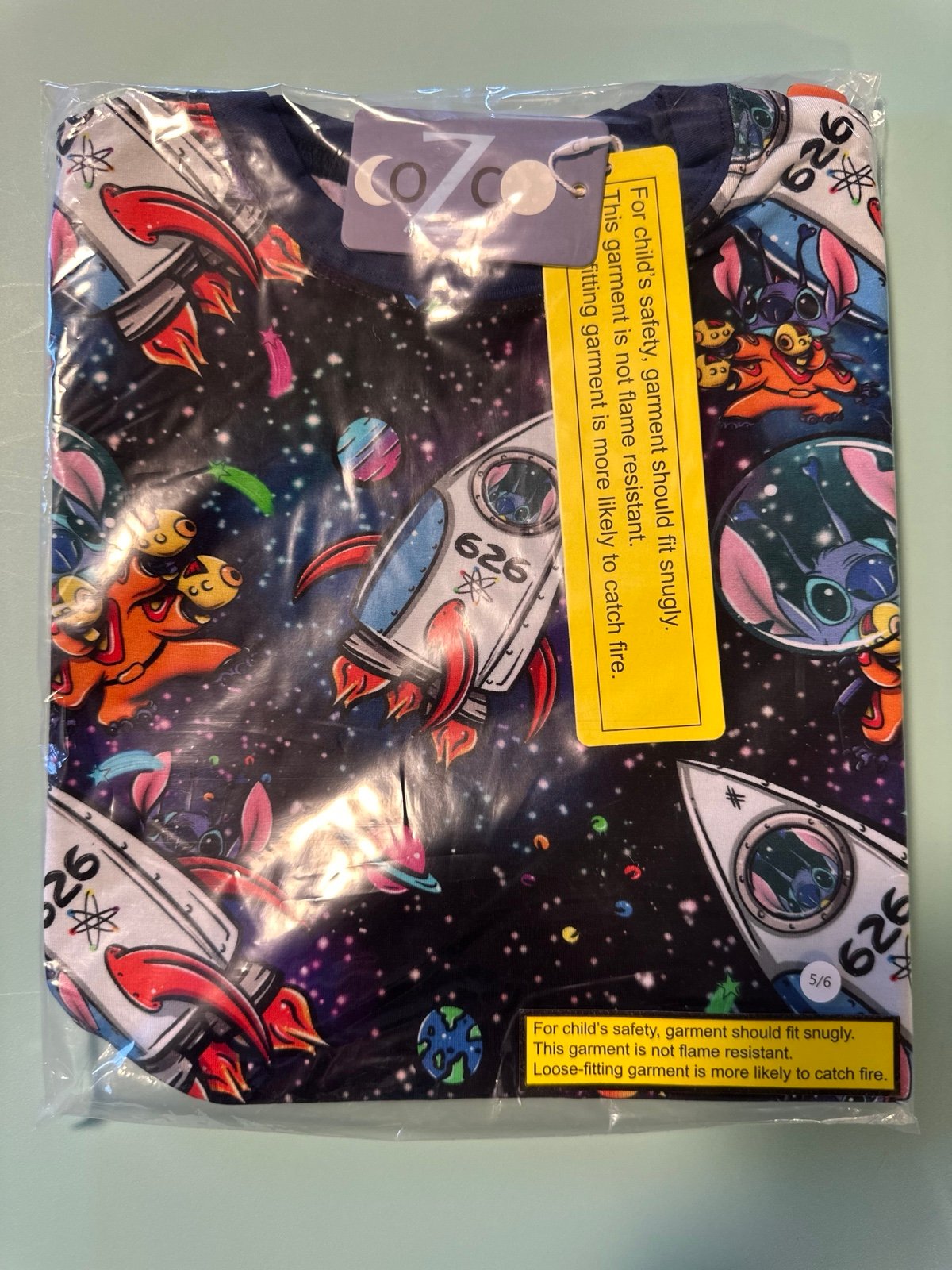 Cozco bamboo Stitch Space 626 2pc LS Pants 5/6