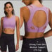Size 8 Lululemon wisteria purple Strong Front Bra *Medium Support, B/C Cups.