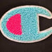 Champion Black Joggers with Reverse Weave Pink and Blue Logo, NWT, Size