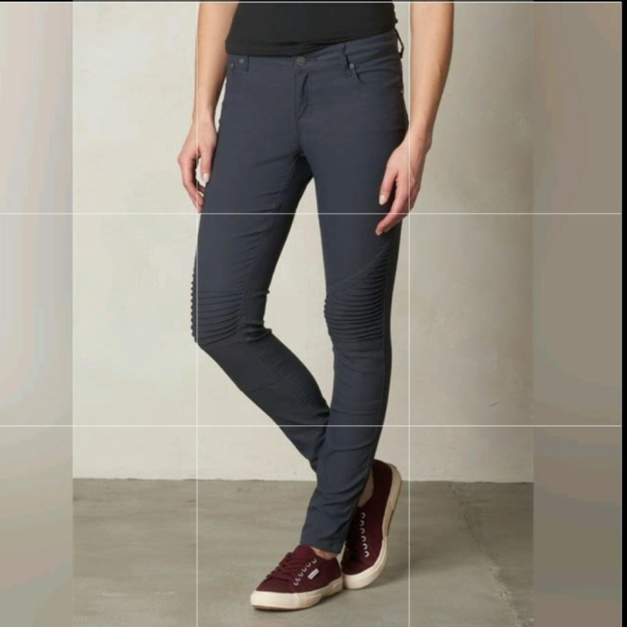 Prana Brenna Skinny Moto Pants 4 Grey Stretch Hiking Water Repellent  Mid Rise