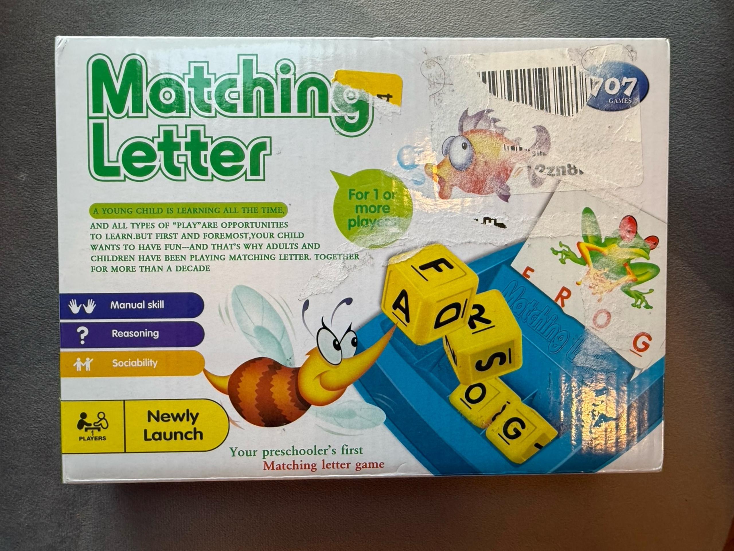 Matching letter game