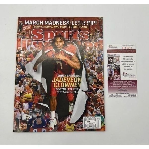 Jadeveon Clowney Signed Sports Illustrated Magazine March 2013 JSA COA