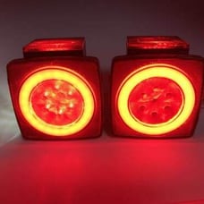 Upgrade Rear LED Submersible Trailer Truck Boat Marker Tail Light Kit Waterproof