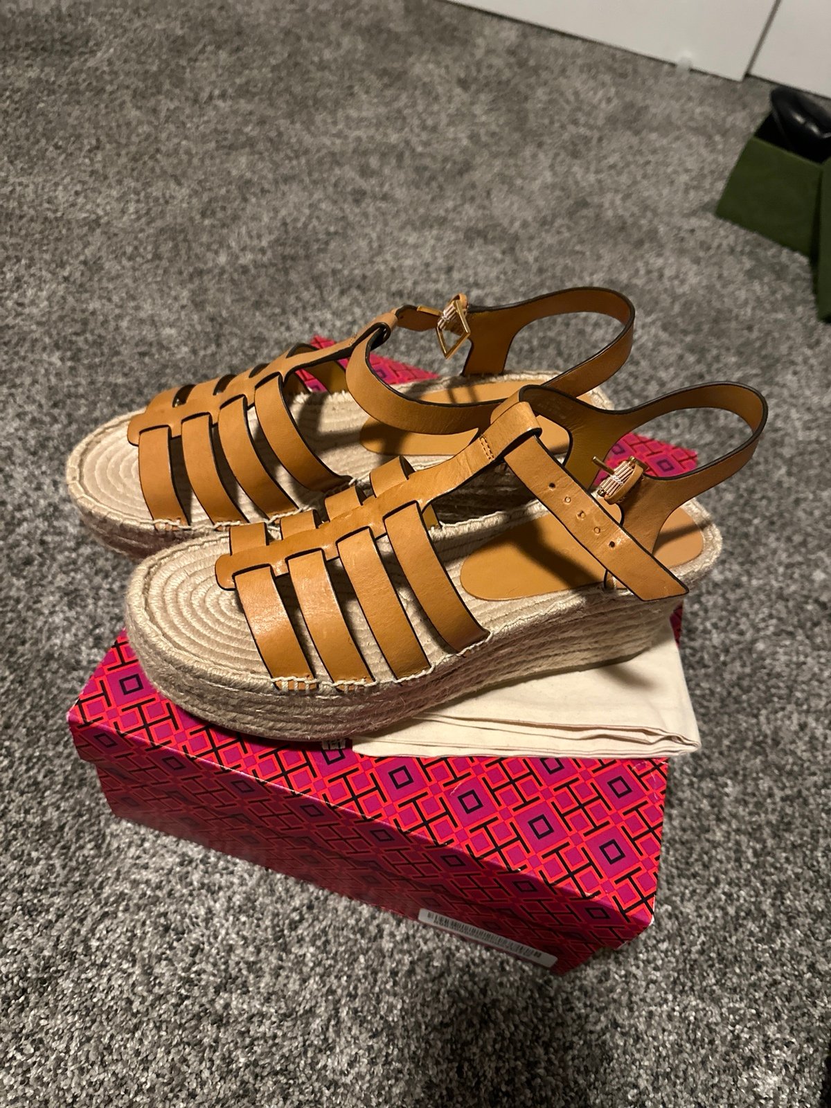 Vachetta leather fisherman espadrille