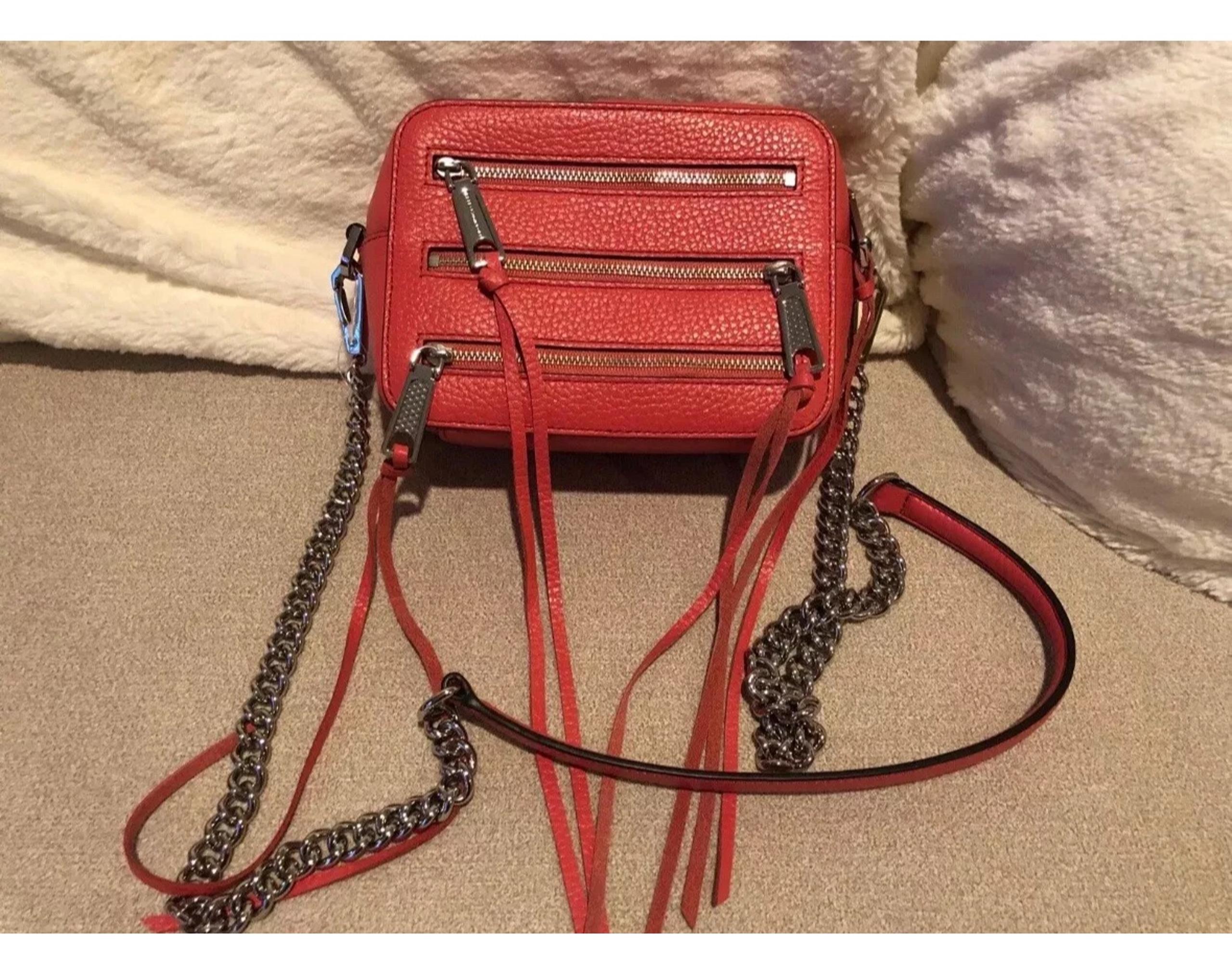 Rebecca Minkoff 4 Zip Moto Camera Bag - Grapefruit NWT