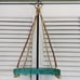 Greens & Blues Bronze Wire Wrapped & Beaded Rope Hanging Plant Shelf