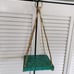 Greens & Blues Bronze Wire Wrapped & Beaded Rope Hanging Plant Shelf
