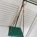 Greens & Blues Bronze Wire Wrapped & Beaded Rope Hanging Plant Shelf