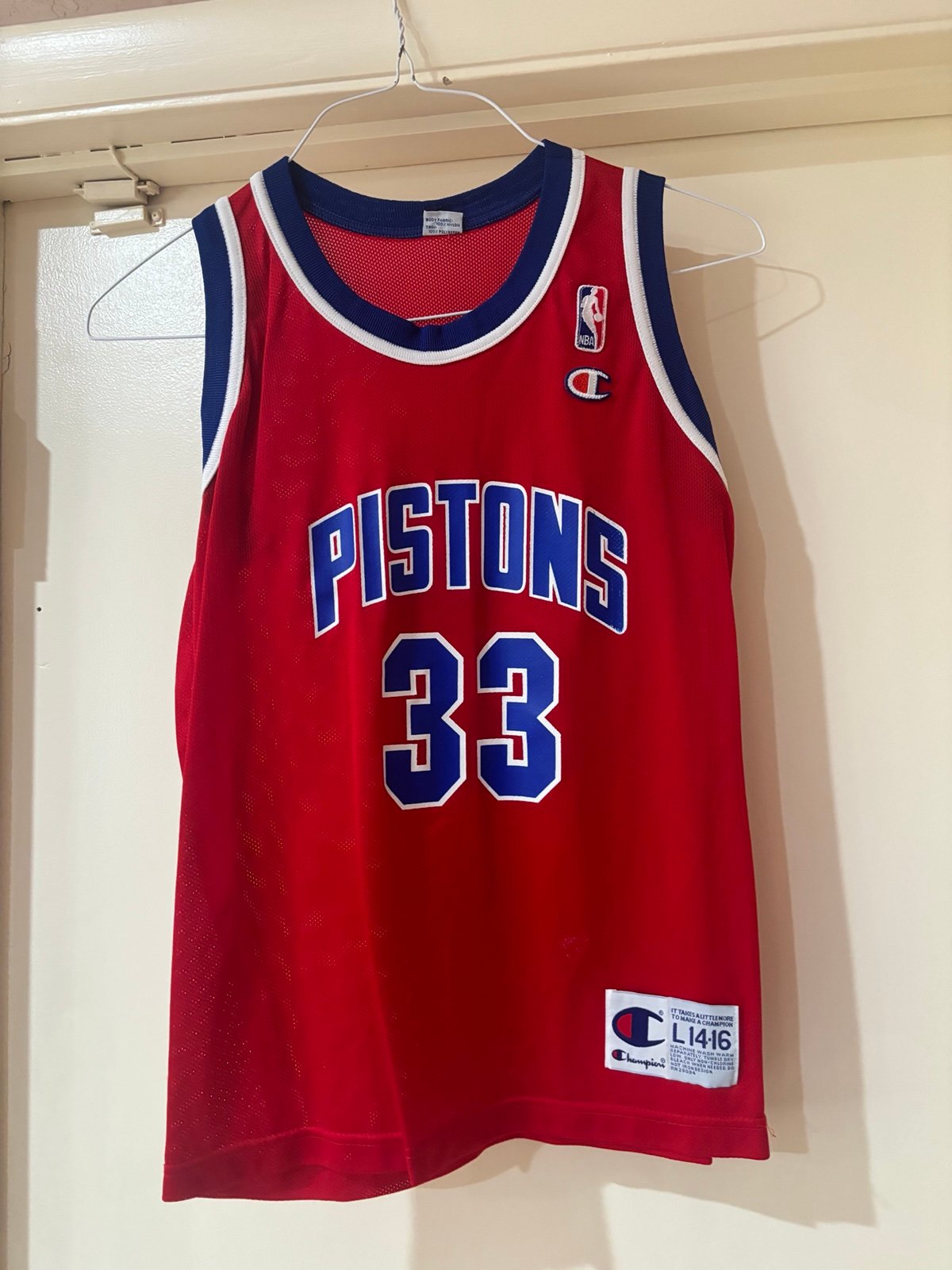 Grant Hill Champion Pistons Detroit jersey