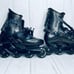 Vtg 90's Rollerblade Vented Carrying Case Bag w/ Knee, Elbow Pads & Rollerblades