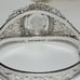 Exquisite Whiting & Davis SilverTone Cameo Bracelet Clamper Glass Intaglio