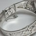 Exquisite Whiting & Davis SilverTone Cameo Bracelet Clamper Glass Intaglio