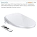 Toilet seat with a bidet (toto), dryer, warm seat and night light