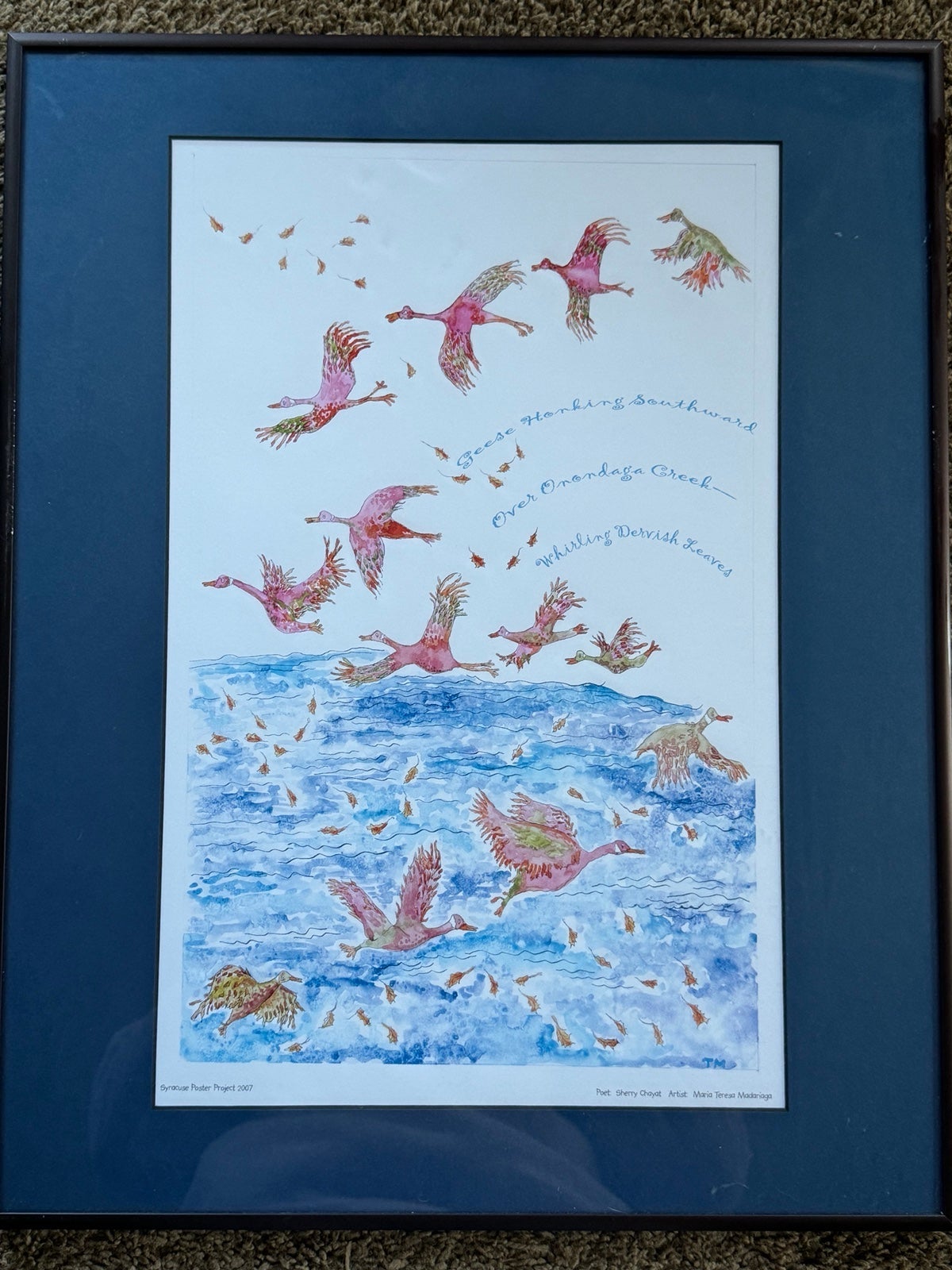 Framed Syracuse Poster Project Geese Honking (2007)