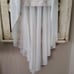 Morgan & Co Women's Off the Shoulder Lace Chiffon Overlay Gown in Ivory Nude