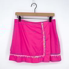 Lilly Pulitzer Preppy Solid Pink Skort Colorful Trim Size 6