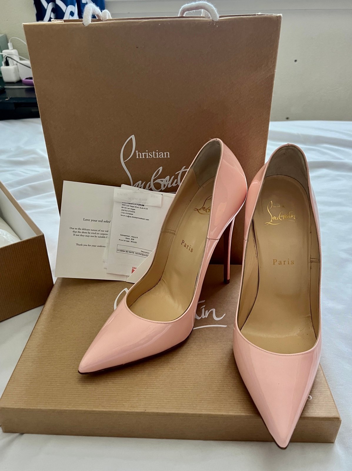 Christian Louboutin So Kate 120mm Heels Pompadour 39.5 PINK