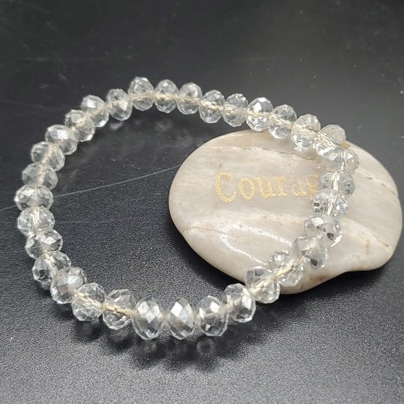 B2837 shining crystal faceted bracelet
